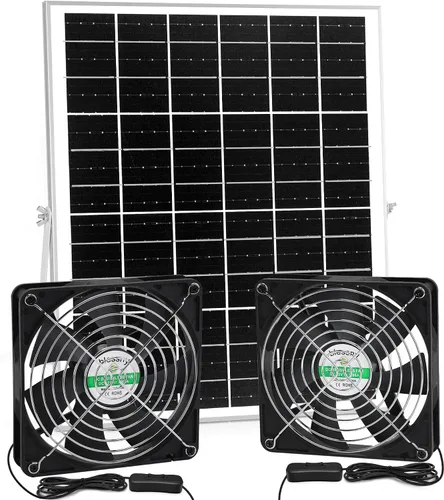 Vista 11 de blessny Kit de ventilador recargable solar de 5.5 pulgadas para aire