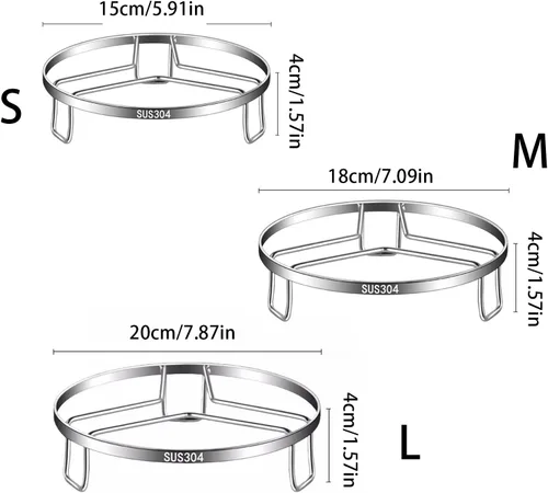 Vista 8 de Rustproof Metal Steaming Tray Ideal for Family Kitchens and Restaurants Pressure Cooker Steamer Rack