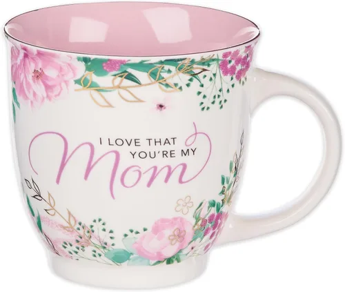 Vista 9 de Taza de cerámica de arte cristiano azul floral – 14 oz. Taza de café y té inspiradora con escrituras bíblicas apta para microondas y lavavajillas