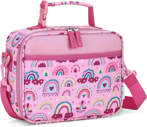 Vista 14 de VASCHY Bolsa de almuerzo para niños, reutilizable, aislada, para niños y niñas, con correa de hombro desmontable para guardería, escuela