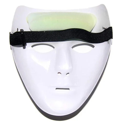 Vista 3 de Kvvdi Máscaras faciales blancas aterradoras masculinas para Halloween DIY