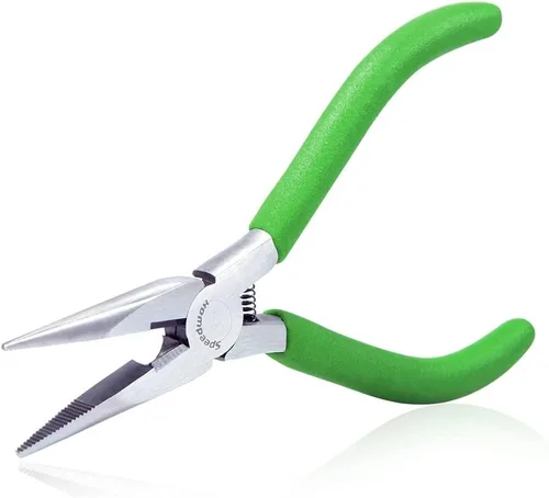 Vista 20 de SPEEDWOX 2PCS Alicates Mini de Punta de Aguja Curvados con Dientes y Alicates de Punta de Aguja para Fabricación de Joyas, Alicates de Punta Larga