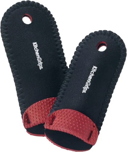 Vista 3 de Kitchen Grips Juego de 2 soportes de mango de sartén de lujo, negro/cereza