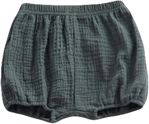 Vista 10 de LOOLY Baby Bloomers - Pantalones cortos unisex de mezcla de lino y algodón A-Negro