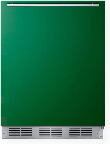 Vista 5 de Summit Appliance BRF611WHB Refrigerador-congelador de 24 pulgadas de ancho, puerta azul cobalto, refrigeración por evaporador doble, descongelación