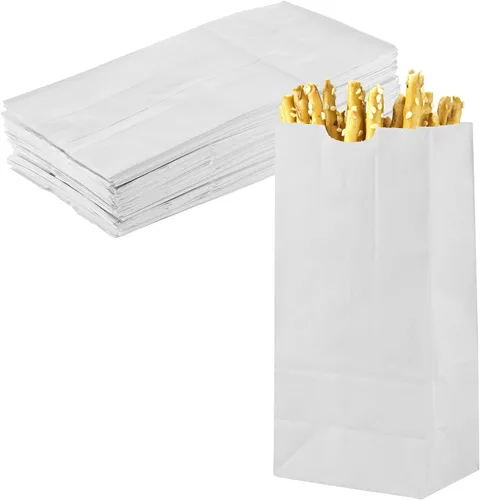 Vista 8 de MT Products Bolsas de papel marrón de 5 libras - Papel Kraft para panadería y comestibles - Paquete de 100