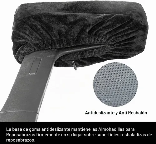 Vista 5 de baibu Almohadillas ergonómicas de espuma viscoelástica para silla de oficina, cómodas almohadillas negras para reposabrazos de juegos para codos