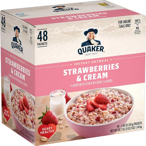 Vista 37 de Quaker Avena instantánea, proteína de azúcar morena de arce, 0.35 onzas de proteína, 12.6 onzas, paquete de 6