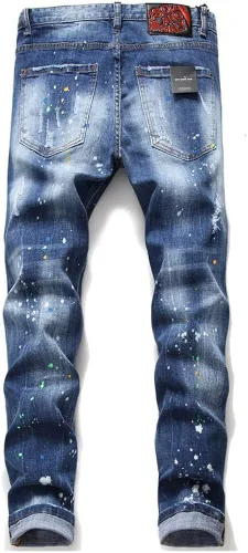 Vista 2 de Doris Tanny Pantalones largos de algodón Hip Hop para hombre, cuello redondo, letras impresas, calle, dsq2