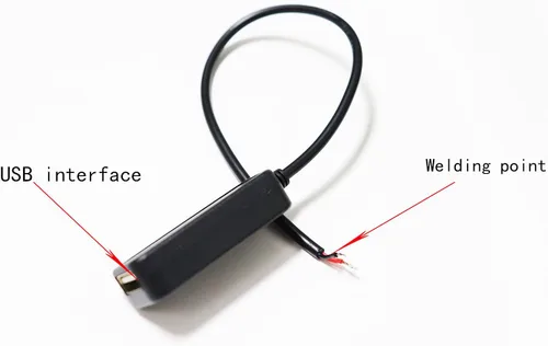 Vista 2 de Adaptador de cable con regulador de voltaje USB, enchufe adaptador de desconexión rápida USB, cargador USB de 2 A, puerto para coches, motocicletas