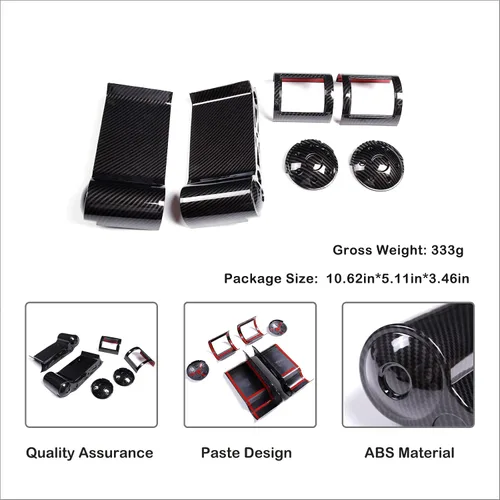 Vista 7 de Aunginsy Cubierta de salida de aire lateral de consola central compatible con Toyota FJ Cruiser 2007-2021 Cubierta de panel lateral de aire