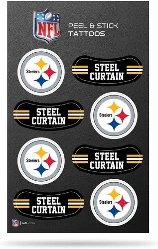 Vista 25 de Rico Industries NFL Footbal Peel & Stick Temporary Tattoos - Eye Black - Game Day Approved!