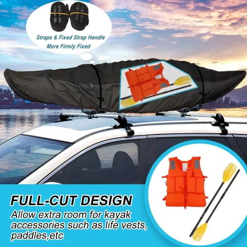 Vista 5 de Funda remolcable resistente a la decoloración y al desgarro con cierre impermeable, lona de poliéster 600D grado marino, resistente al agua