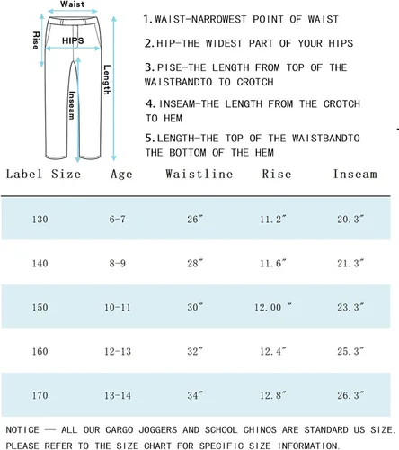 Vista 5 de CAMLAKEE Pantalones chinos elásticos para niños, uniforme escolar, pantalones de sarga Yonth