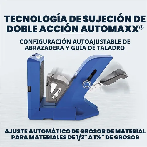 Vista 4 de Kreg KPHJ720PRO-21 - Plantilla de agujero de bolsillo Kreg 720PRO con abrazadera y tornillos Automaxx de 3 pulgadas, fácil sujeción y ajuste