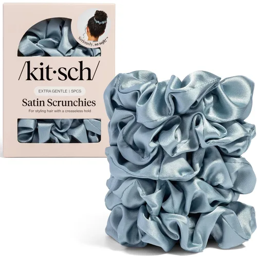 Vista 20 de Kitsch Coleteros de satén de almohada para mujer, color carbón y oro, 2 Dorado
