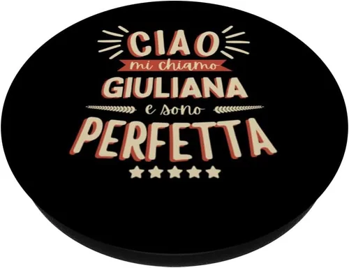 Vista 2 de Giuliana Idea Regalo Personalizzata Amica Nome Divertente PopSockets Standard PopGrip