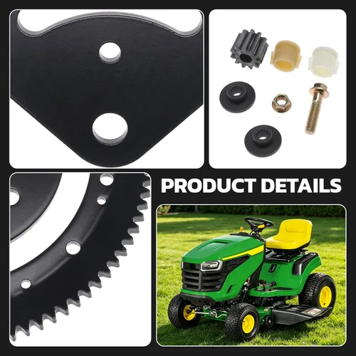 Vista 7 de Placa de engranaje de piñón del sector de dirección con bujes para John Deere D100 D105 D110 D120 D125 D130 D140 D150 D160 D170 1GXD110E