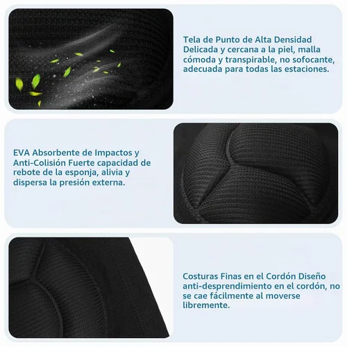 Vista 5 de Rodilleras de voleibol, equipo de protección de grado profesional con absorción de impactos y antideslizantes, rodilleras de compresión