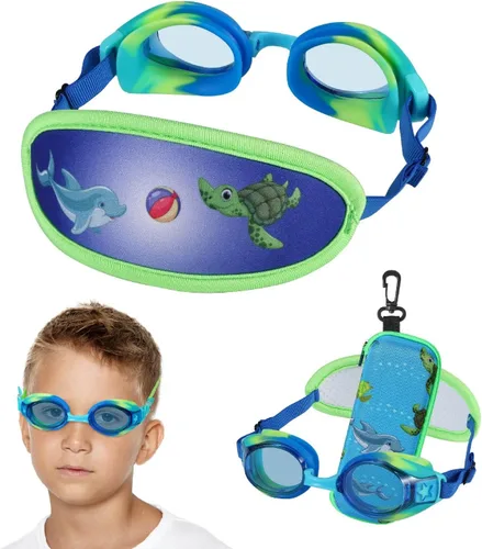 Vista 21 de Gafas de natación para niños de 2 a 6 años, gafas para niños sin jalar el cabello, gafas para niños con banda para la cabeza acolchada
