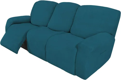 Vista 32 de Easy-Going Funda Elástica para Sofá Reclinable Cobertor de Sofá 4 Piezas Protector de Muebles Sofá Suave con Fondo Elástico Poliéster Spandex Tela