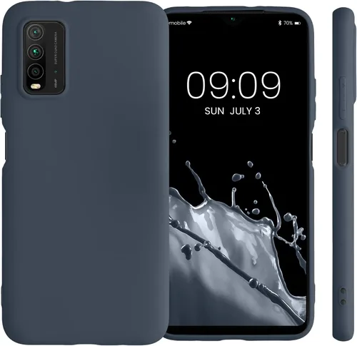 Vista 4 de kwmobile Funda compatible con Xiaomi Redmi 9T - Funda protectora de silicona TPU suave y delgada - Arándano