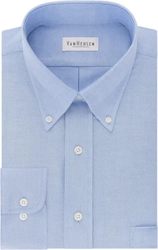 Vista 3 de Van Heusen Camisa de vestir para hombre corte regular Oxford lisa cuello con botones