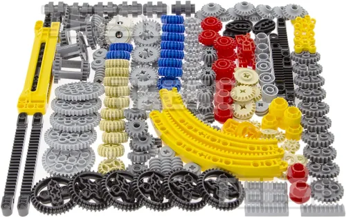 Vista 2 de TEESE Kit de diferencial de engranajes de 233 piezas, compatible con piezas técnicas, para bloques STEM-MOC-EV3-Project-Track-Car-Bulk