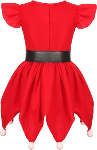 Vista 2 de Costumerry Disfraz de elfo para niñas, vestido de elfo para Navidad