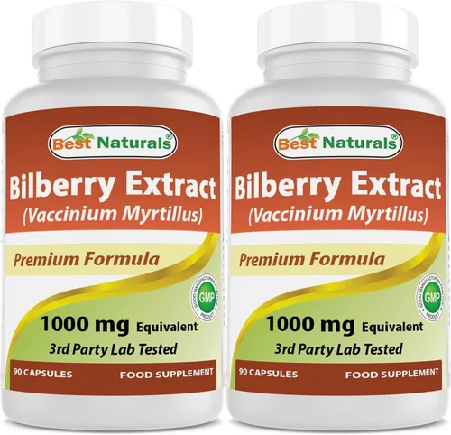 Vista 9 de Best Naturals Extracto de arándano cápsula de 1000 mg (sin OGM) apoya una visión saludable, 90