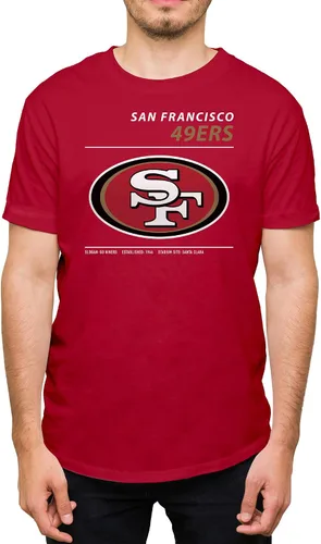 Vista 31 de Hybrid Sports NFL - Team Logo and Stats - Adult Unisex Short Sleeve Fan T-Shirt for Men and Women - Officially Licensed