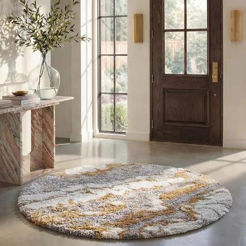 Vista 24 de SAFAVIEH Horizon Shag Collection - Alfombra decorativa, 2 x 3 pies, gris y azul, no desprende pelusa y de fácil cuidado, 2 pulgadas de grosor, ideal