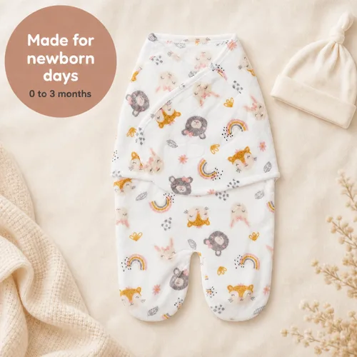 Vista 7 de EVERYDAY KIDS Manta envolvente para bebés de 0 a 3 meses para niños y niñas