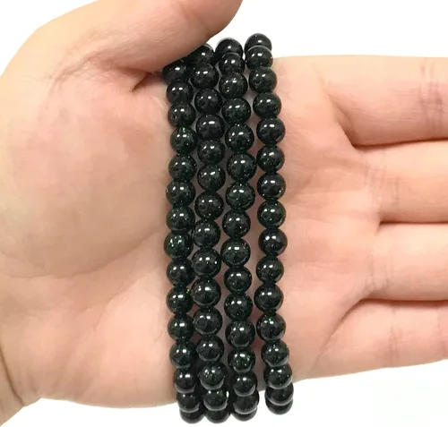 Vista 559 de Gem Avenue Handmade Round Bead Stretch Bracelet Unisex Natural Stone Beaded Jewelry for Men & Women, Elastic Wristband for Daily Wear