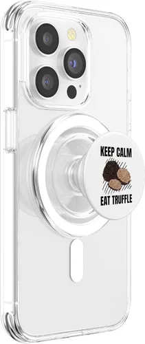 Vista 3 de Keep Calm Eat Truffle Vintage Grunge Truffle Lover PopSockets MagSafe PopGrip for iPhone