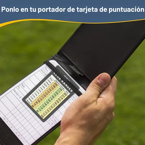 Vista 5 de Tarjeta de tabla de rango de palos de golf, fácil de transportar con tamaño de tarjeta de crédito, resistente tarjeta de golf para golfistas Card