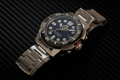Vista 6 de Orient M-Force Reloj automático con esfera negra RA-AC0L01B00B, Negro -, Buzo