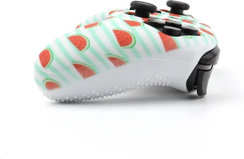 Vista 4 de RALAN Funda de silicona para frutas compatible con el controlador NS Switch Pro con 8 bonitas tapas de agarre para pulgar.