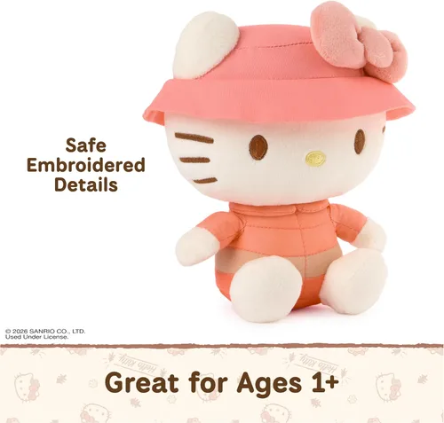 Vista 3 de GUND Sanrio Hello Kitty - Juguete de peluche de 6 pulgadas con traje