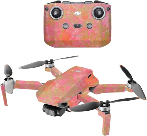 Vista 18 de MightySkins - Compatible con DJI Mini 2 Dron portátil – Mármol ámbar Funda protectora de vinilo duradera y única Fácil de aplicar, quitar