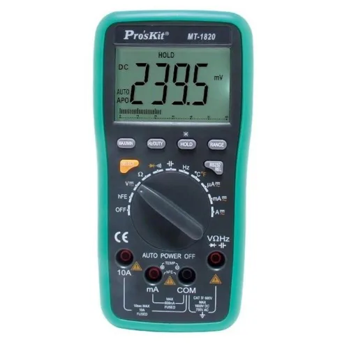 Vista 2 de Pro'sKit Multímetro MT-1820, digital de grado profesional