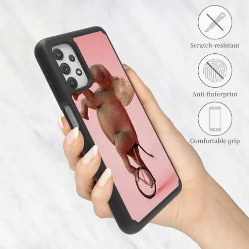 Vista 3 de Funda diseñada para Samsung Galaxy A32 (6.5"), carcasa duradera para teléfono Ciclismo Elaphant Dsigned para Galaxy A32 5G, funda protectora