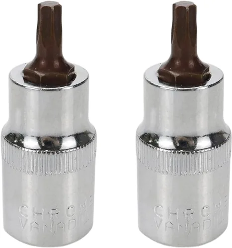 Vista 8 de Juego de llaves hexagonales de 1/2" y T40 Torx de 2.16 pulgadas de longitud, 2 piezas Broca Torx