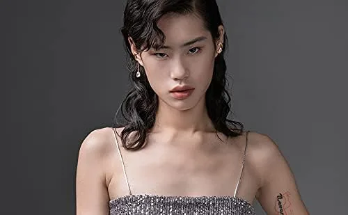 Vista 3 de Geometric Twisted Line Ear Cuff Silver Gold Plated Cross Ear cuffs with Stone Clip on Earrings Women Men