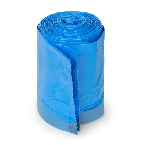 Vista 2 de Plasticplace Bolsas de basura de ajuste personalizado, compatibles con simplehuman Code K (100 unidades) con cordón azul tintado de 10 galones / 38