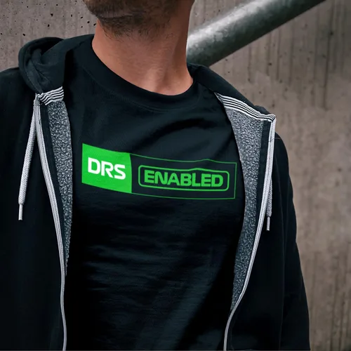 Vista 2 de DRS Enabled Formula 1 Inspired Racing Apparel - Camiseta de manga corta con cuello redondo para hombre