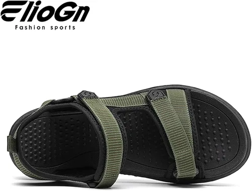 Vista 3 de Eliogn Sandalias deportivas para hombre, con soporte de arco, puntera abierta, para senderismo, senderismo, playa, verano, zapatos de agua
