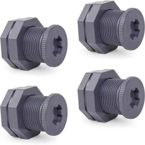 Vista 8 de ChillWaves Accesorio de Conexión de PVC de 2" con Rosca Doble Adaptador Conector para Tanque de Agua, Acuarios, Barriles para Agua de Lluvia