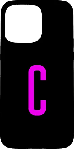 Vista 28 de iPhone 16 Letter C Magenta Favorite Initial Monogram Case
