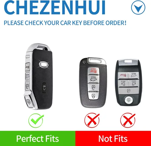 Vista 2 de Compatible con funda para llavero Kia con protección para Kia, Verde, Moderno